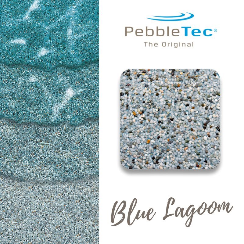 Blue Lagoon PebbleTec pool finish — pool view